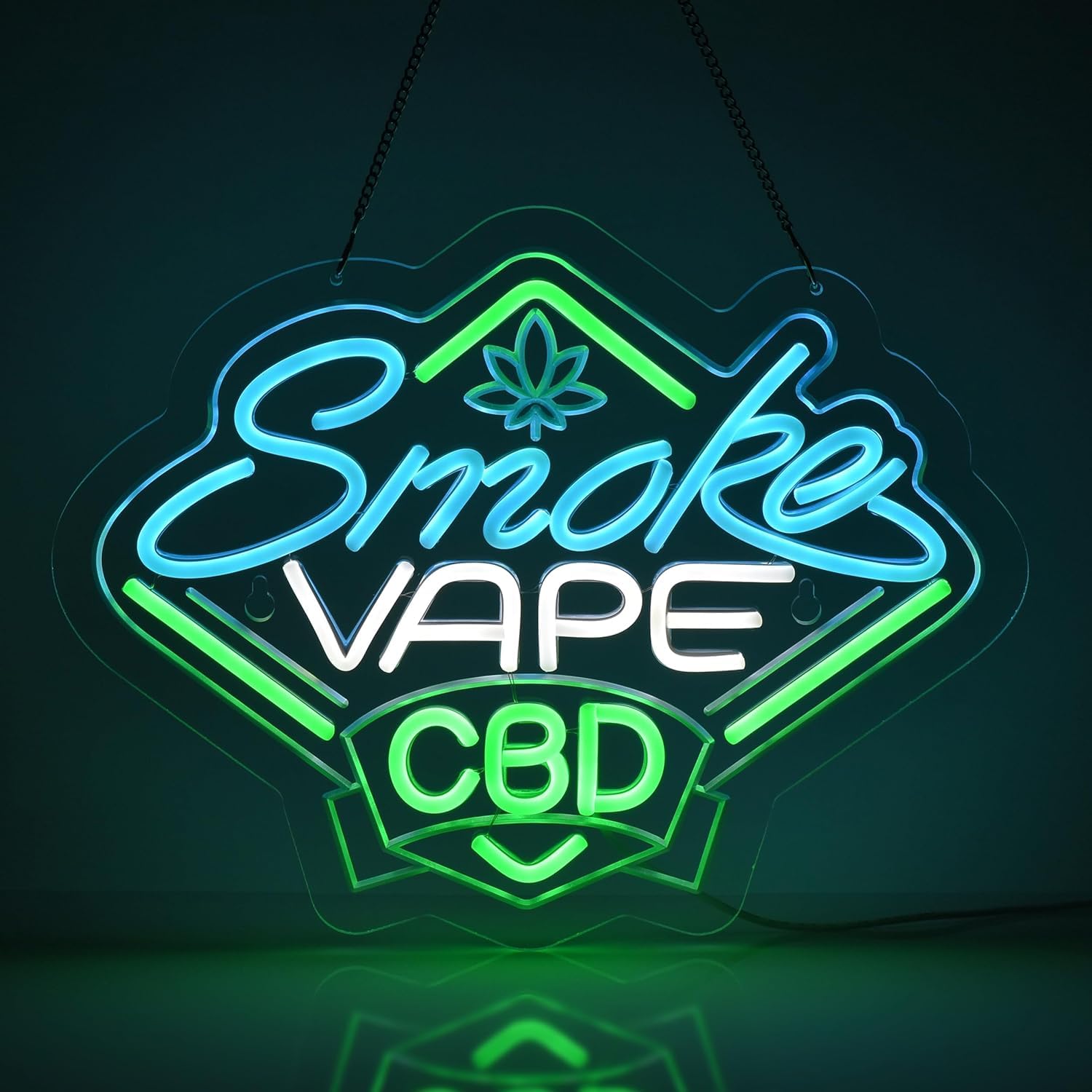 Vaping Shop - لافتة نيون لمحل السجائر الإلكترونية والتبخير،