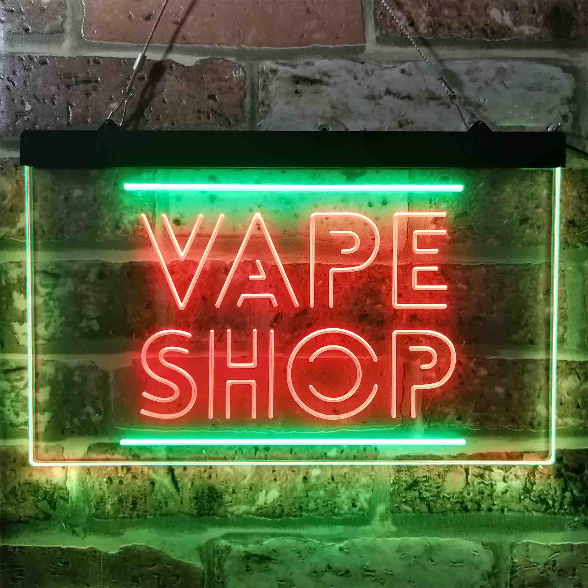 VAPE SHOP علامة نيون LED مزدوج - مراجعة Vaping Shop وسعره