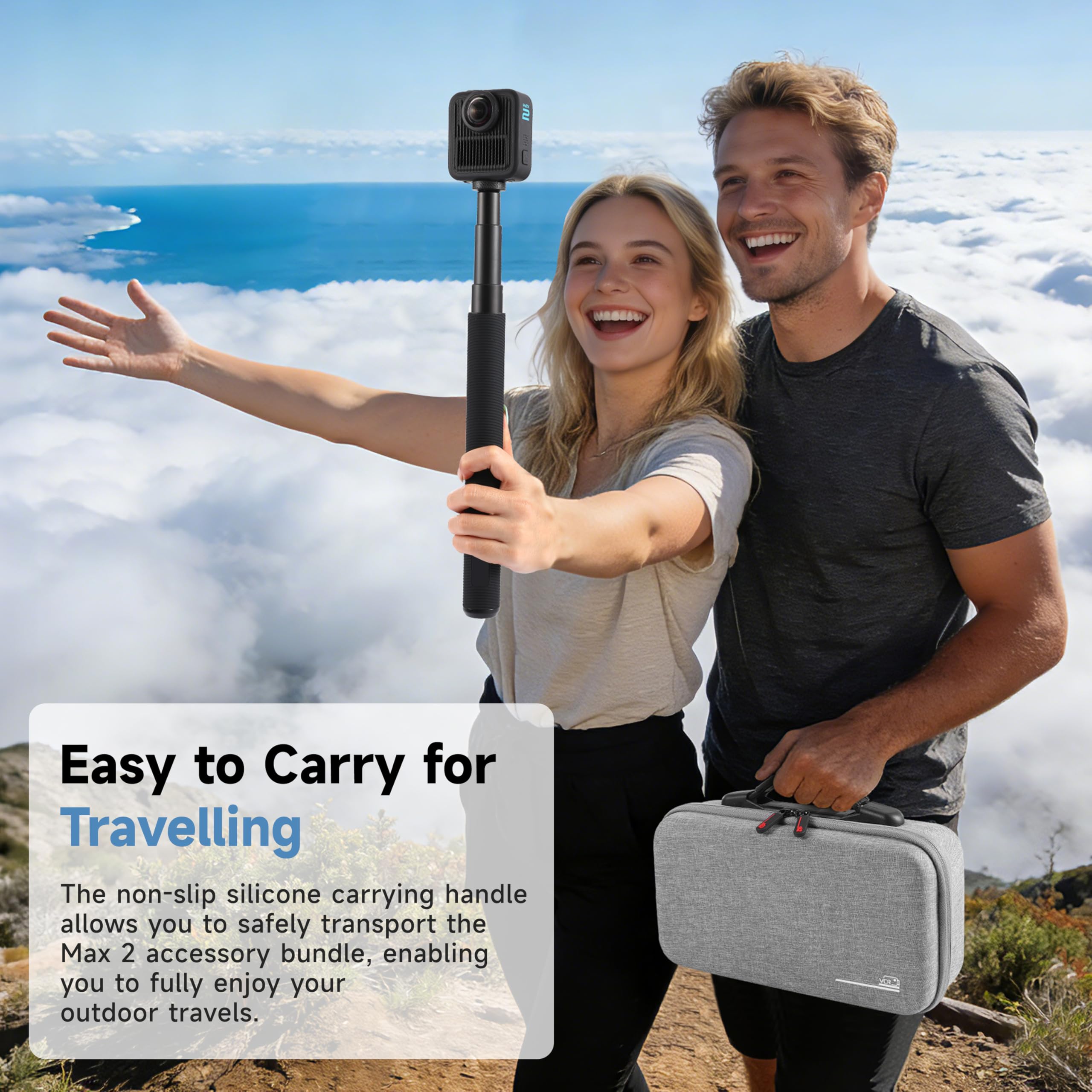 حقيبة حمل لـ Gopro Max 2، حقيب - مراجعة Battery Case Storage وسعره