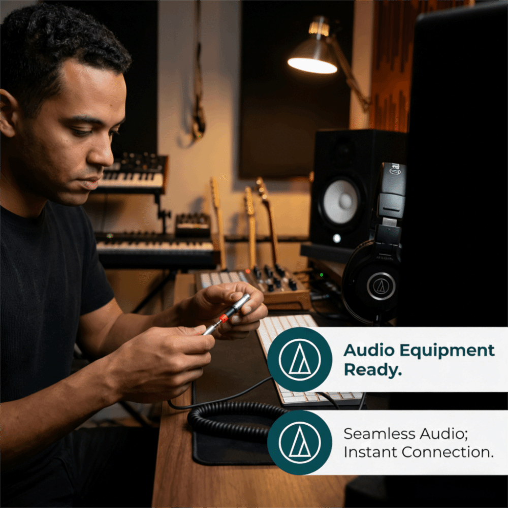 محول صوت من 2.5 ملم إلى 3.5 مل - مراجعة Audio Technica Headphone Ath-M50X وسعره