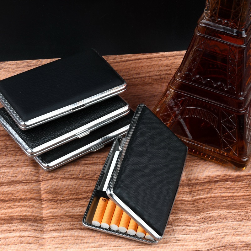 علبة سجائر جلدية معدنية رفيعة  - مراجعة Smoking & Vaping Accessories وسعره